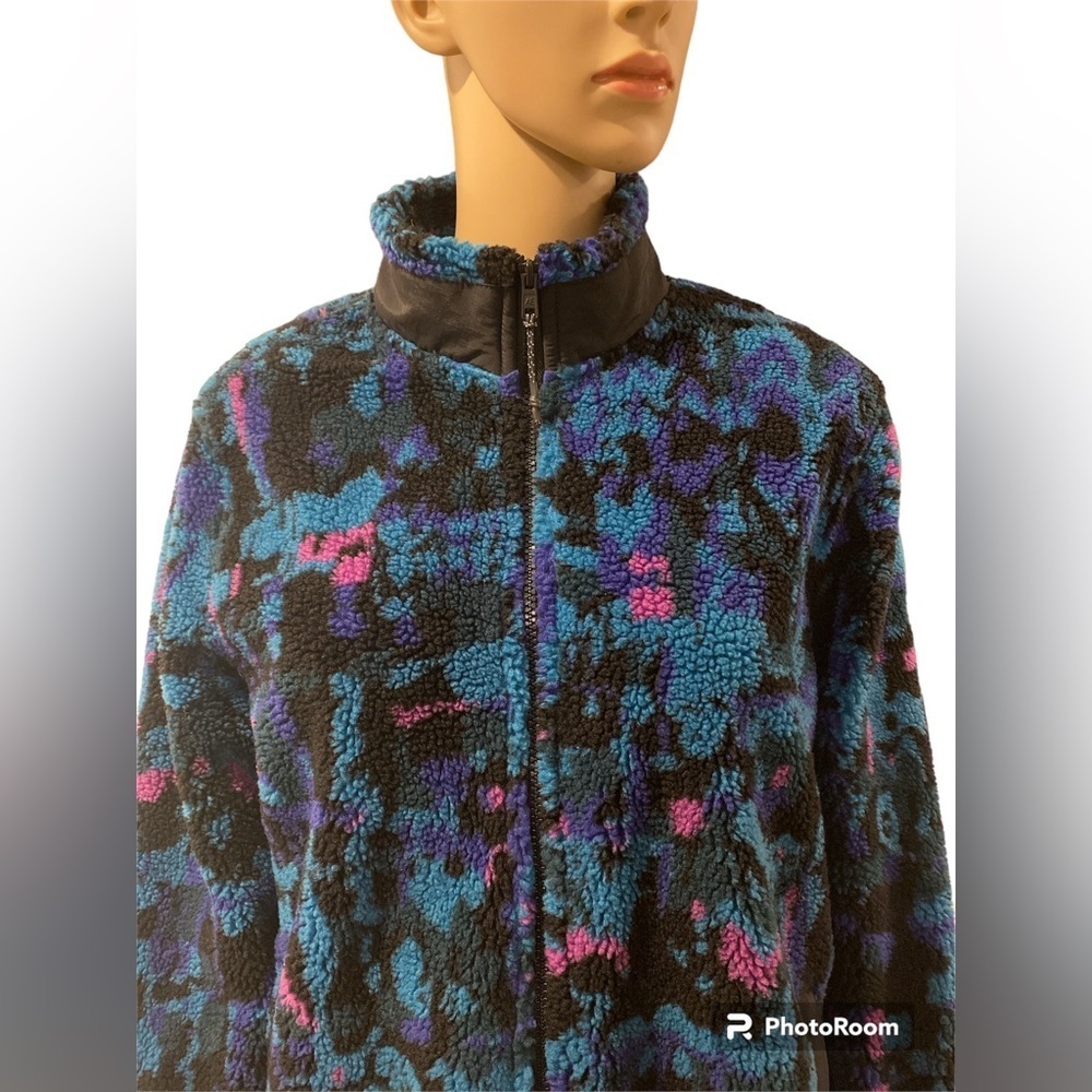 American Eagle Men Sherpa Jacket Blue Full Zip Size M - Picture 2 of 2